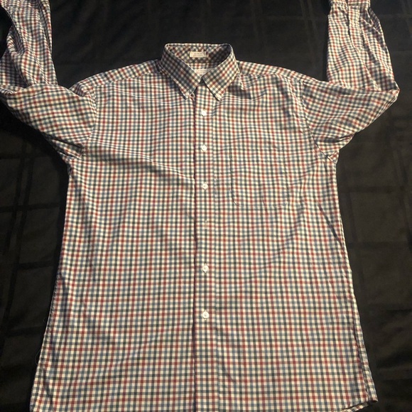 Onward Reserve Mens Shirt Medium Classic Fit Check Plaid Performance Button Down - Picture 1 of 7